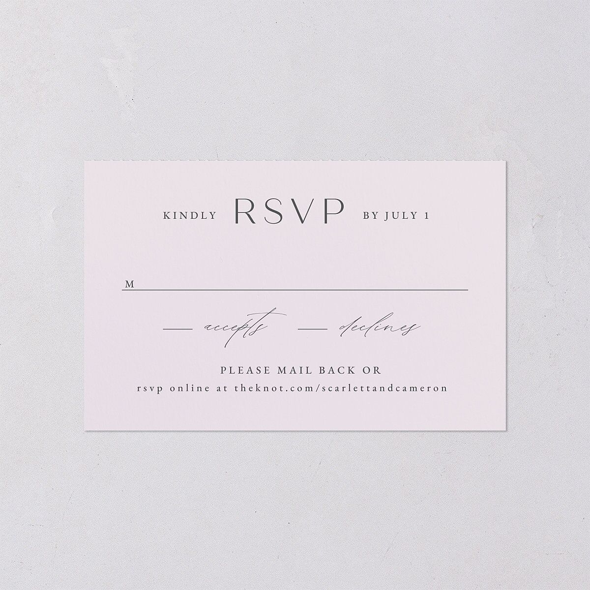 Scenic Denver Colorado All-in-One Wedding Invitations Peach Pink Signature Light Both Recipient and Return Addresses No