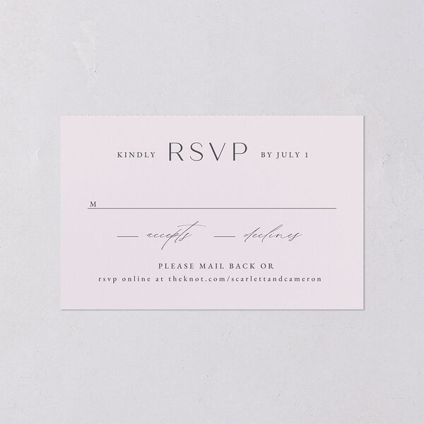 Scenic Denver Colorado All-in-One Wedding Invitations Peach Pink Signature Light Both Recipient and Return Addresses No