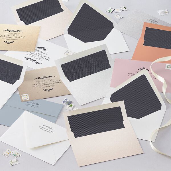 Romantic Vintage Luxury Envelope Liners Moody Blue Standard