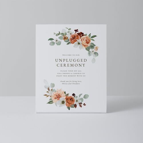 Eucalyptus Bouquet Bar Bended Tabletop Sign X-small Terracotta Standard Plastic XS Tabletop Bar