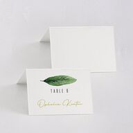 Tropical Leaves Place Cards Scottish Green Signature