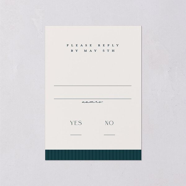 Ornate Storybook Wedding Response Cards Dark Emerald Signature Standard