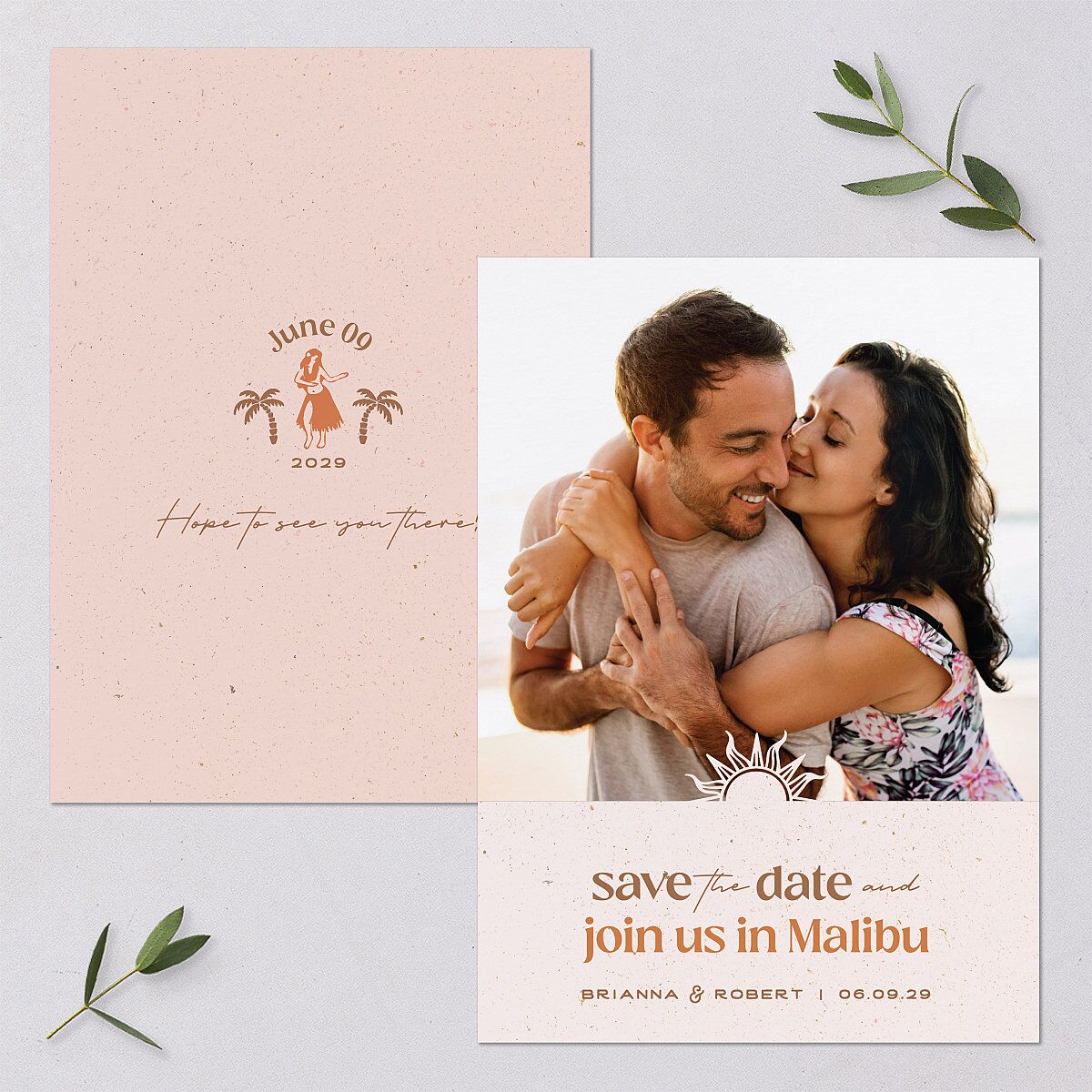 Beach Party Save The Date Cards — view 1