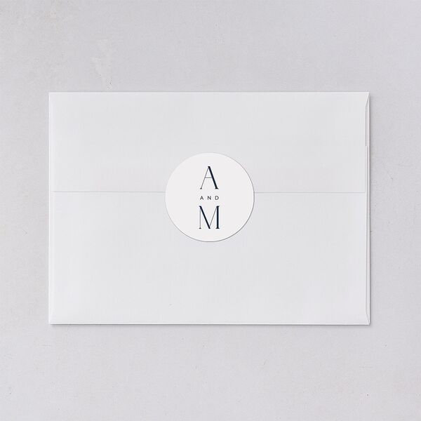 Estate Wedding Stickers Moody Blue Circle