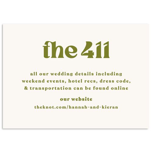 Simple Retro Daisy Wedding Event Detail Cards Meadow Signature Standard