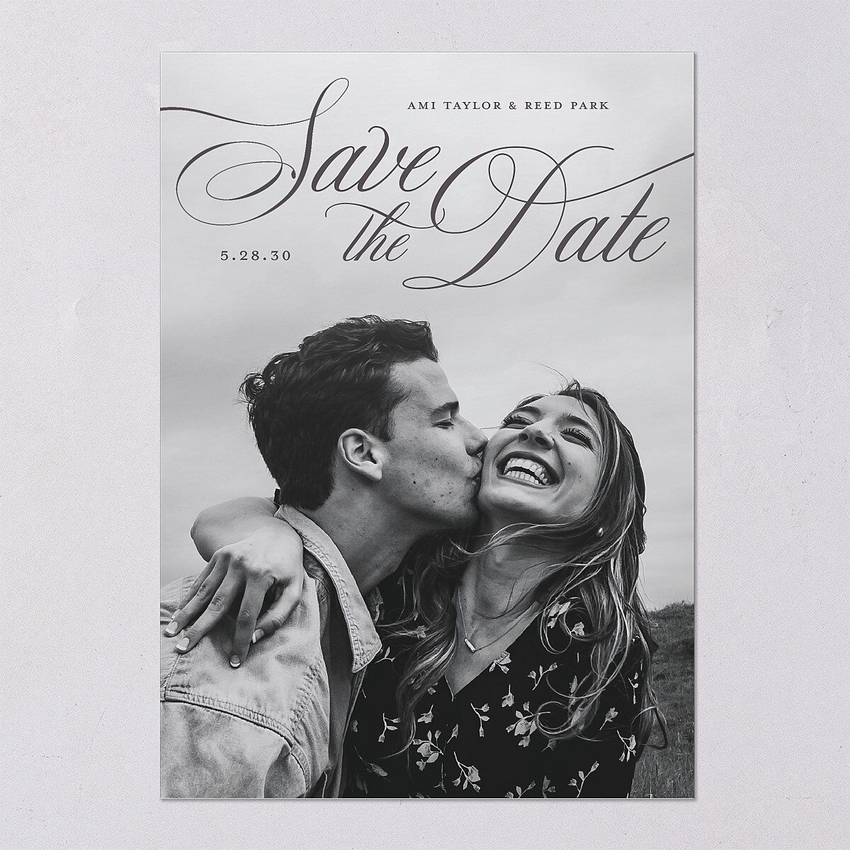 Grand Calligraphy Save the Date Cards — view 6