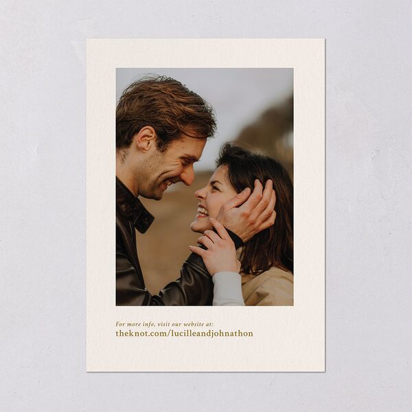 Elegant Typography Wedding Invitations Gold Signature Blank No Standard