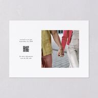 Simple Square Save the Date Cards Pure White Signature smooth Blank No Standard
