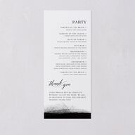 Painted Minimal Wedding Programs Midnight Signature
