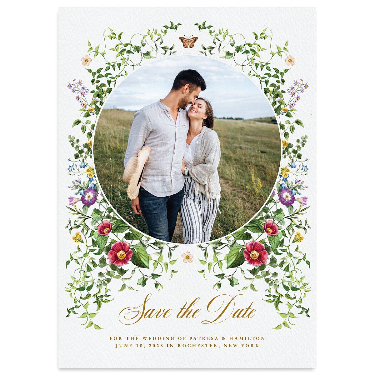 Opulent Garden Save The Date Cards