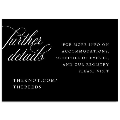 The Union Of Wedding Event Detail Cards Licorice Signature Standard