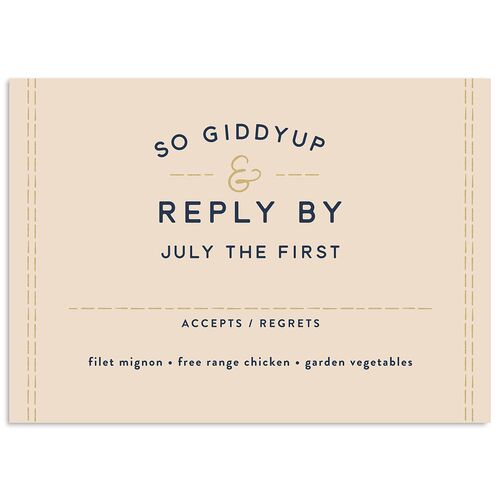 Western Denim Wedding Response Cards Moody Blue Signature Standard