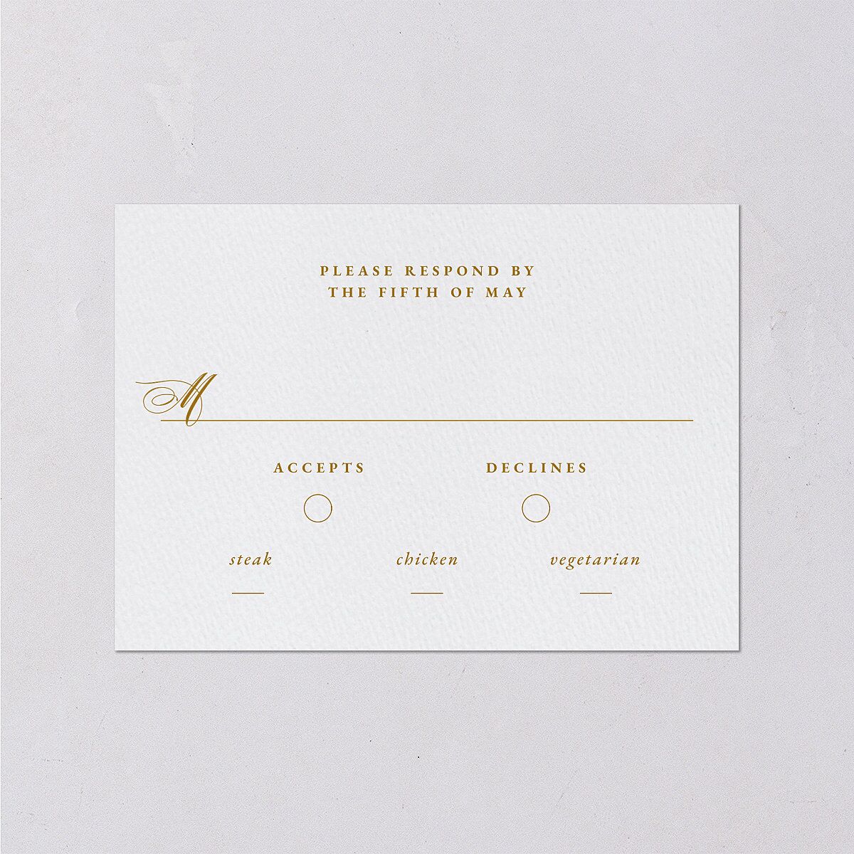 Opulent Garden Wedding Response Cards Scottish Green Signature Standard