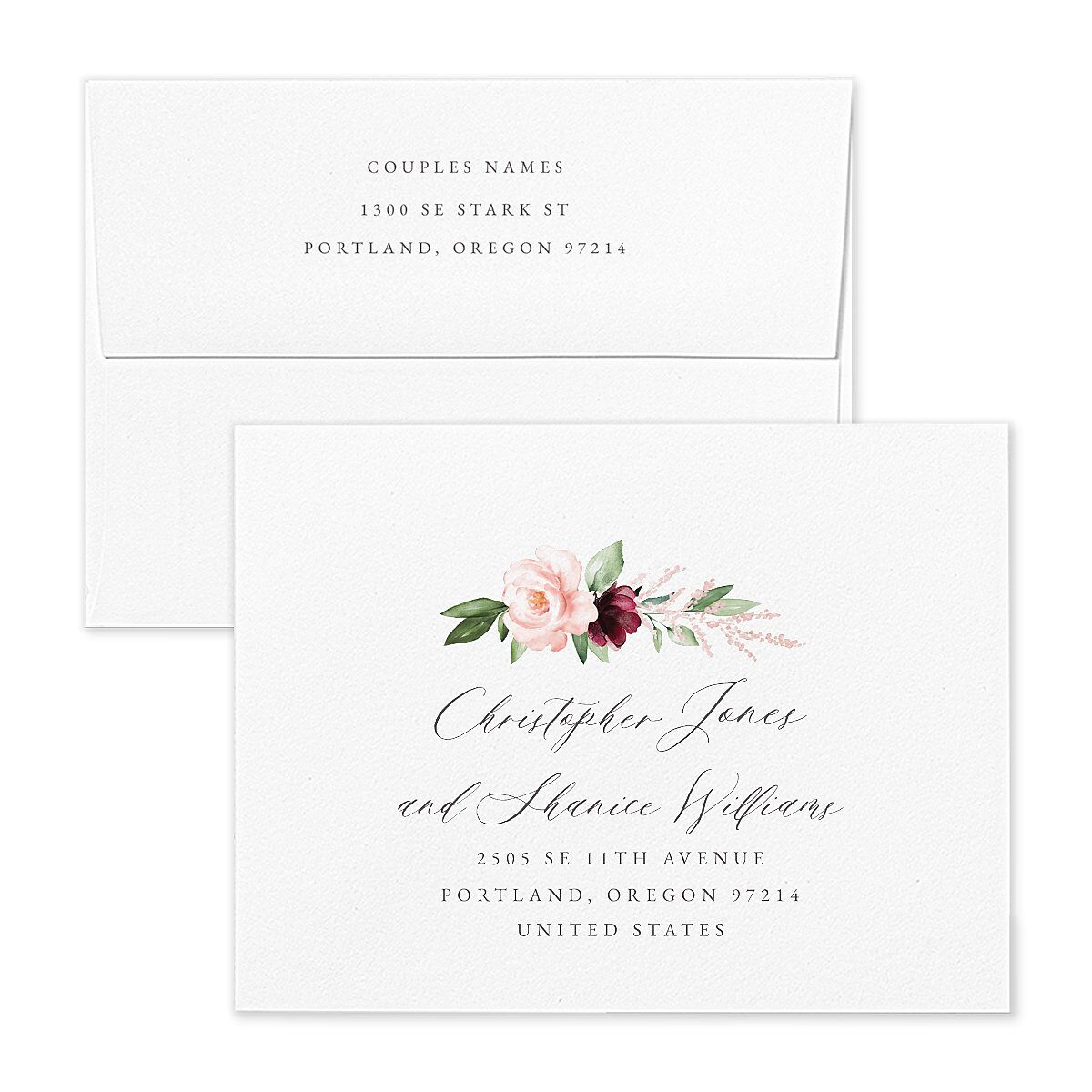 Beloved Floral Save the Date Magnet Envelopes