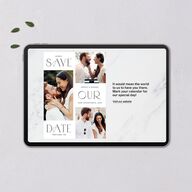 Beloved Union Digital Save the Date Cards Ocean Dusty Blue Lets Celebrate Standard