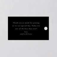 Monogram Leaves Favor Gift Tags Gold Charcoal Signature