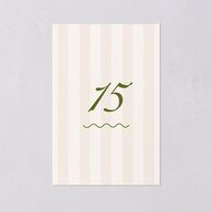 Cabana Stripes Table Numbers Olive Signature