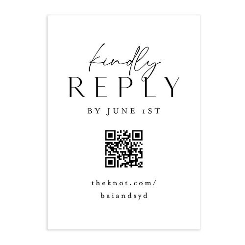 Side Panel QR Code RSVP Cards Licorice Signature Standard