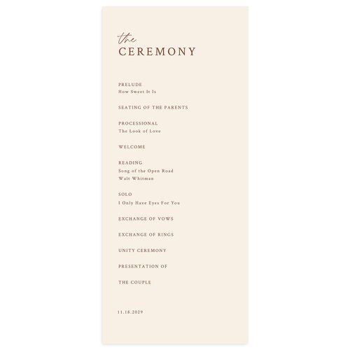 Captured Love Wedding Programs Tan Signature