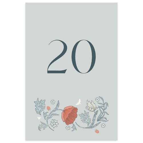 Crafted Garden Table Numbers Pale Blue Signature