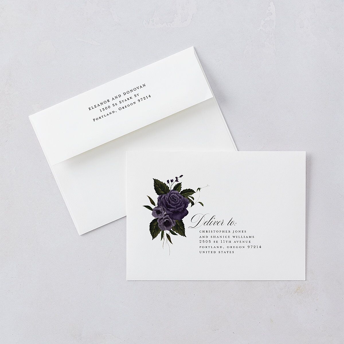 Dark Gothic Roses Wedding Invitations Regency Signature Blank No Standard