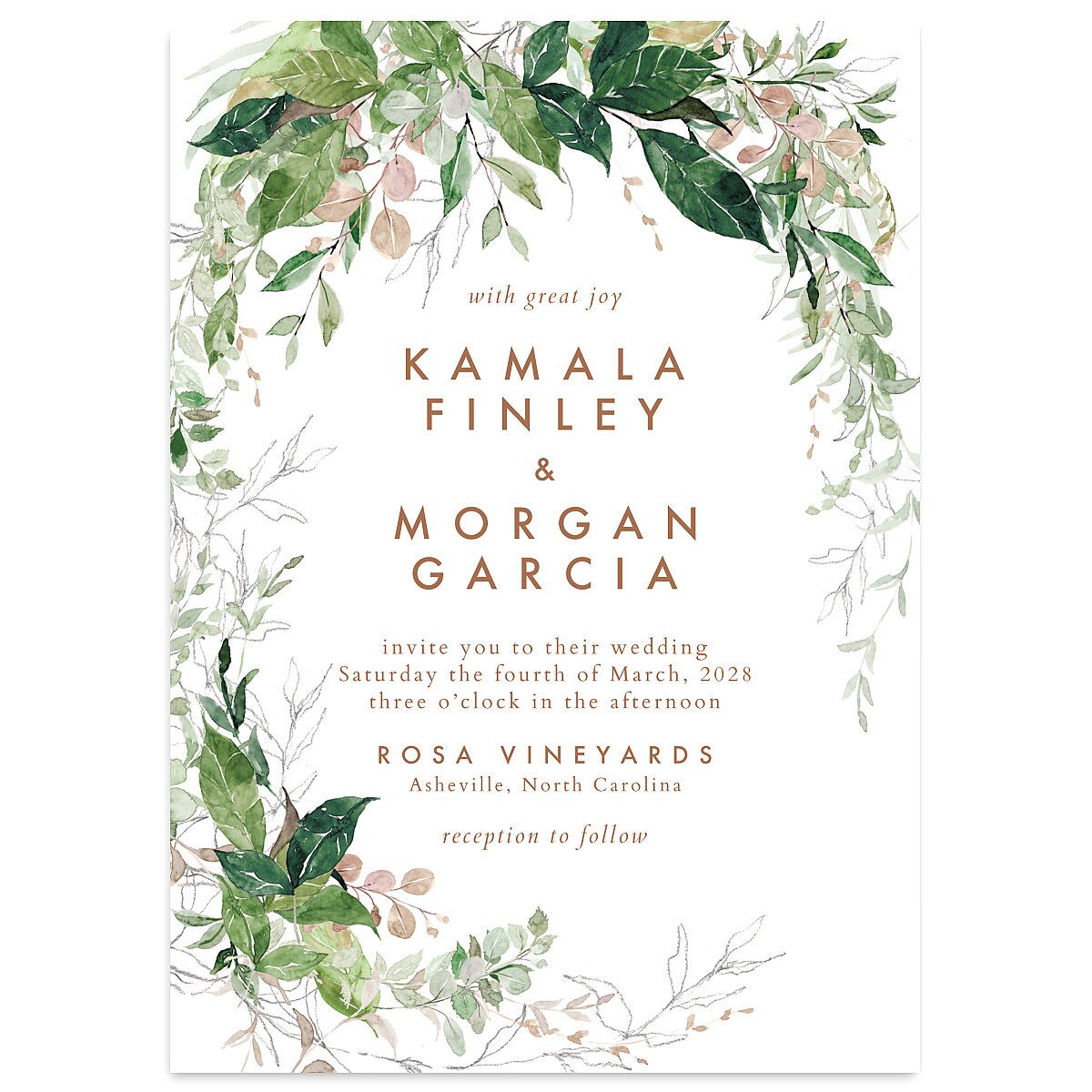 Wild Vines Wedding Invitations