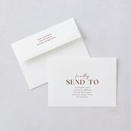 Foundation Save The Date Card Envelopes White Chestnut Both Recipient and Return Addresses Signature Standard