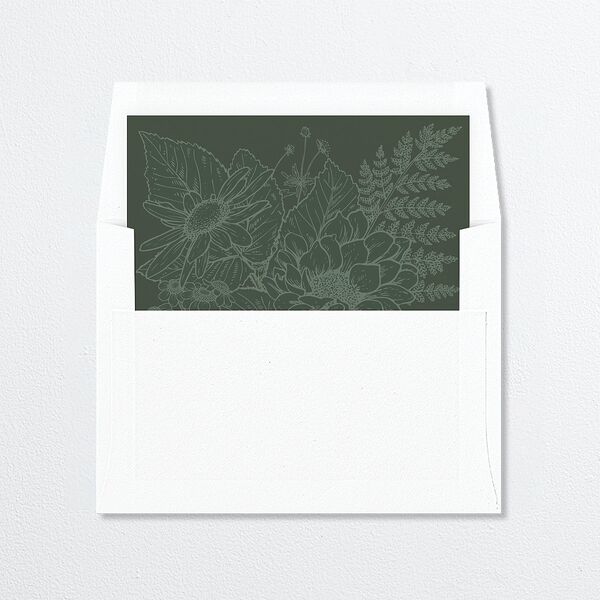 Rustic Botanical Envelope Liners Moss Standard