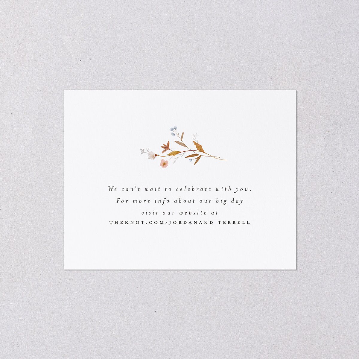 Dainty Wildflowers Save the Date Petite Cards Sunflower Signature smooth Blank Standard No
