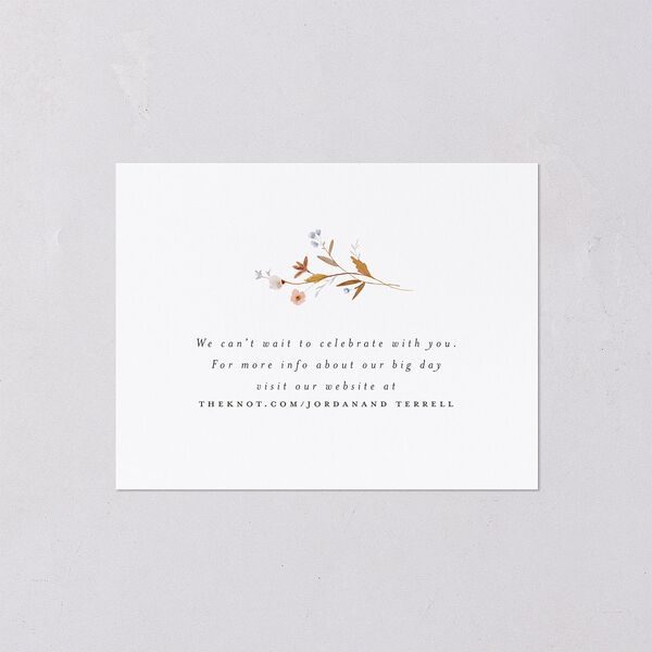 Dainty Wildflowers Save the Date Petite Cards Sunflower Signature smooth Blank Standard No