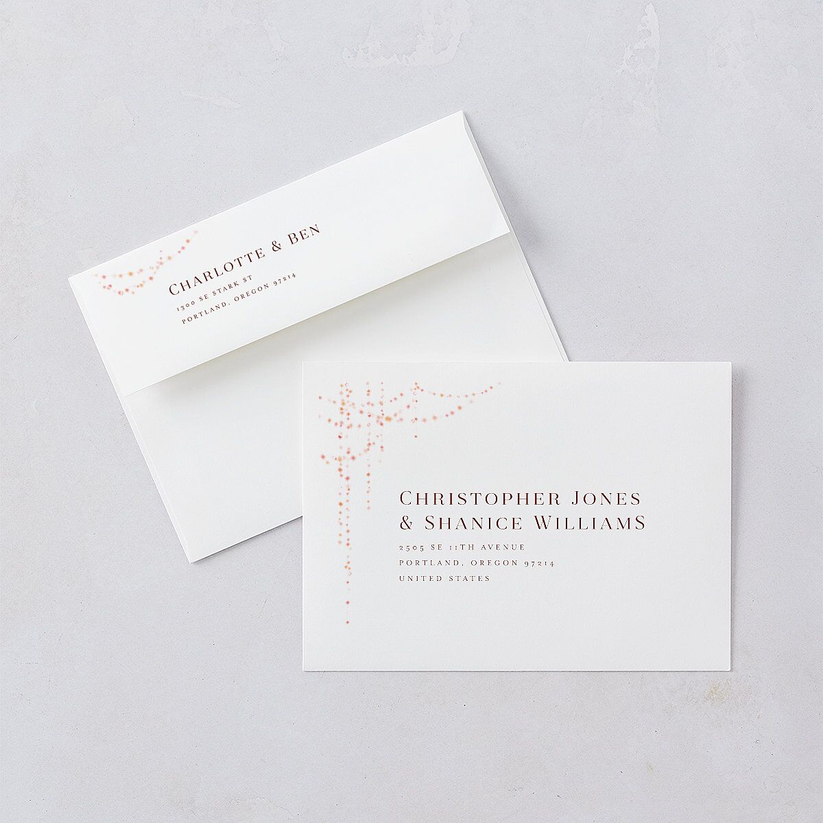 Enchanted Evening Wedding Invitations Rust Signature Blank No Standard