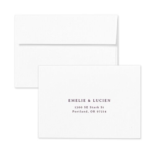 Vintage Toile Wedding Response Card Standard Envelopes Terracotta Plum Return Address Signature Standard