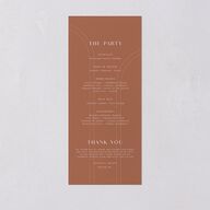 Modern Romantic Wedding Programs Chestnut Signature