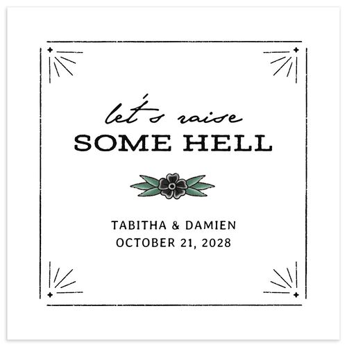 Til Death Tattoos Luncheon Napkins Midnight Napkin Uncoined
