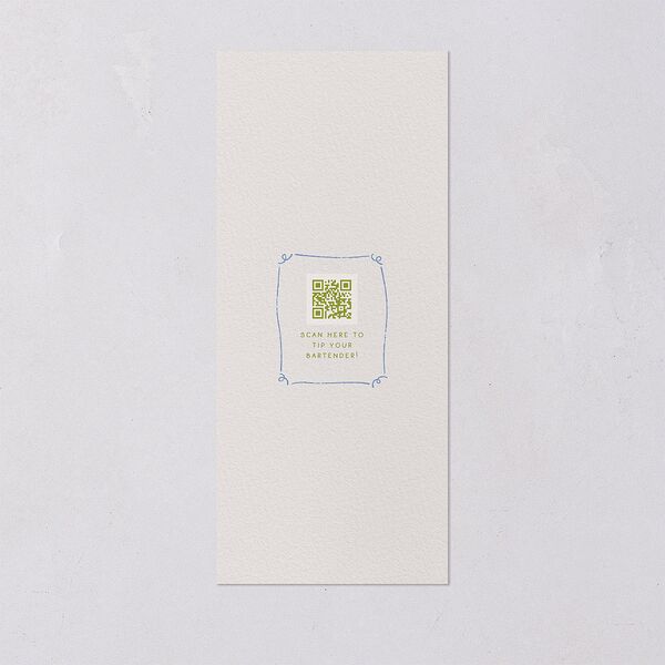 Modern Delicate Bows Menus Peridot Signature