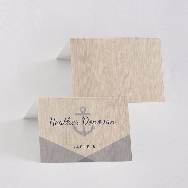 Vintage Nautical Place Cards French Blue Signature
