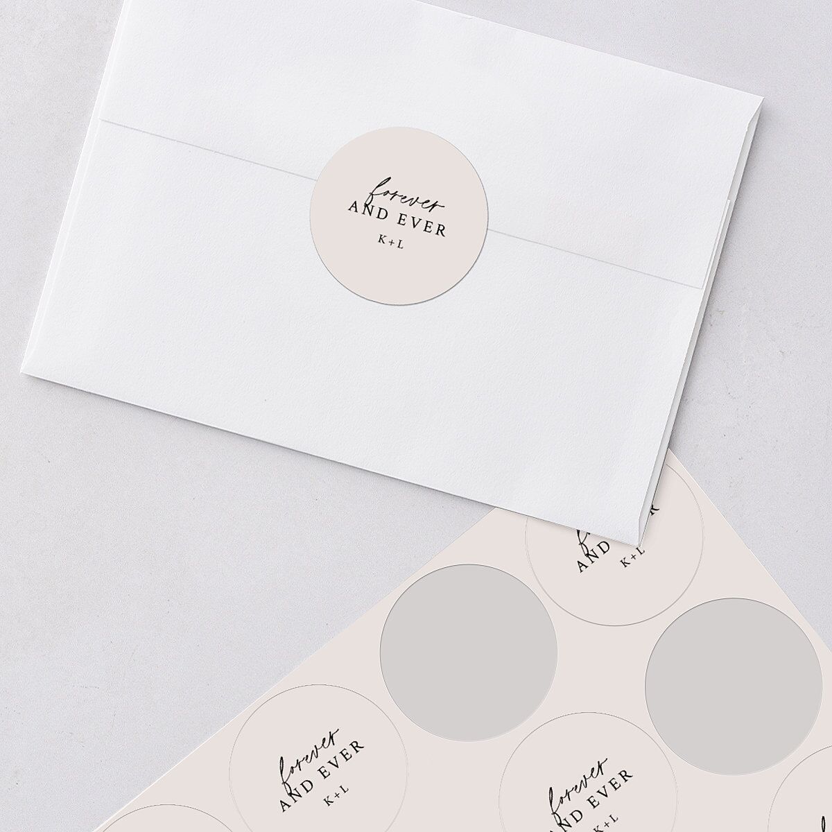 Captured Love Engagement Party Wedding Stickers Pure White Circle