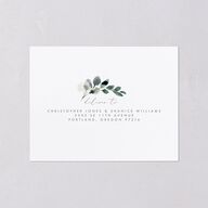 Elegant Greenery All-in-One Wedding Invitations Pure White Signature Light Both Recipient and Return Addresses No