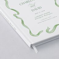 Vintage Bow Guest Books Jewel Green