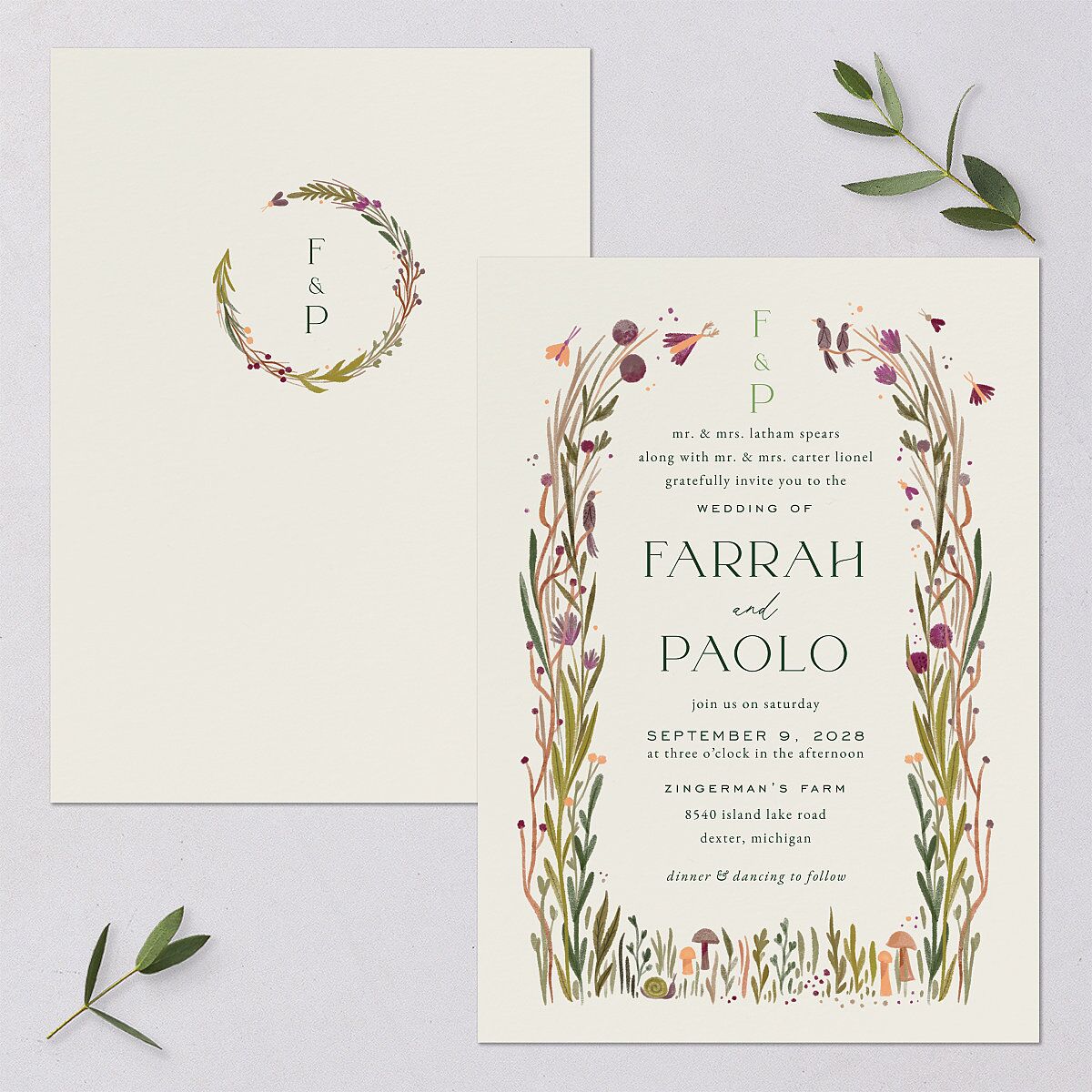 Mushroom Magic Wedding Invitations — view 1