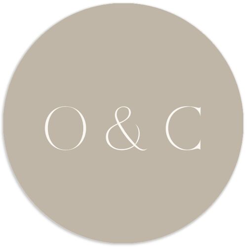 Photo Arch Wedding Stickers Taupe Circle