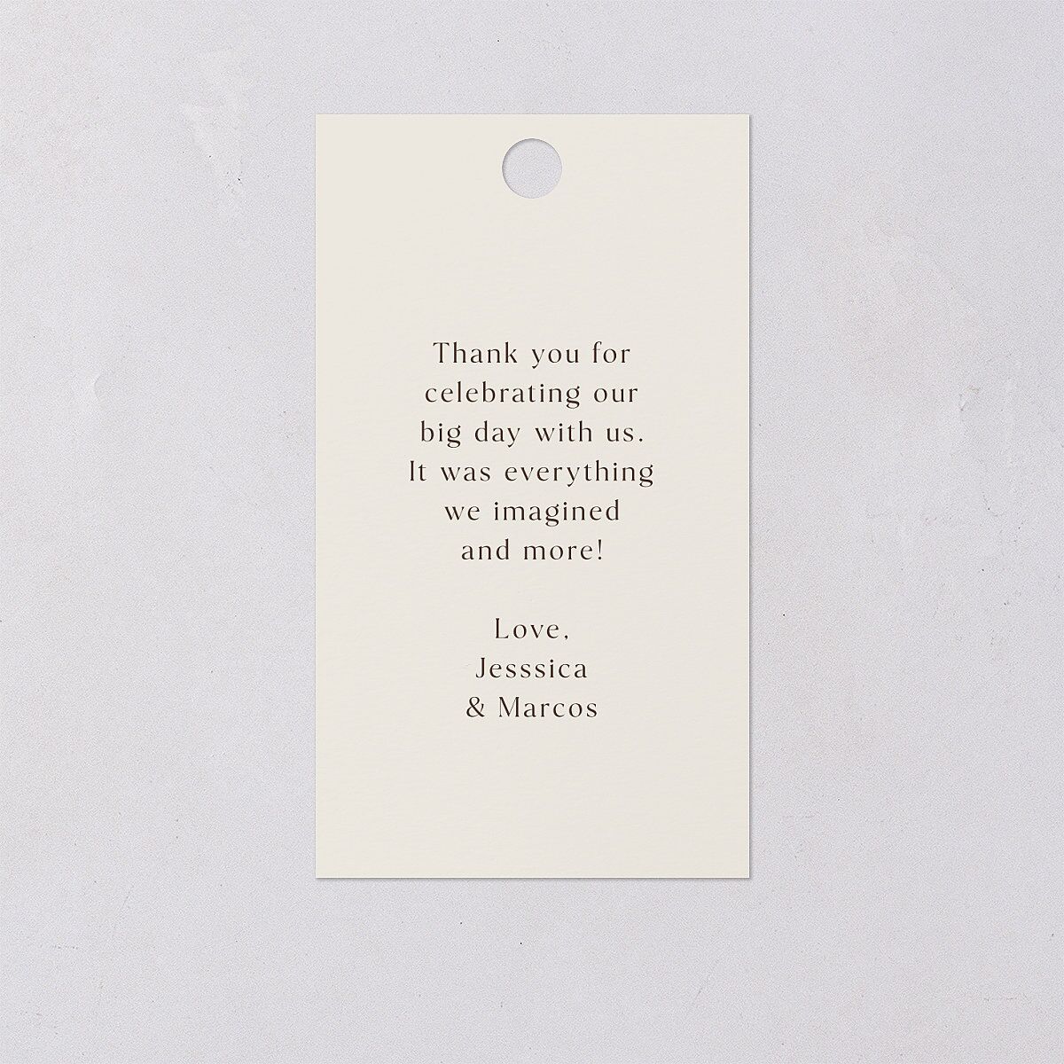 Simple Boho Flowers Favor Gift Tags Champagne Signature