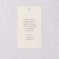 Simple Boho Flowers Favor Gift Tags Champagne Signature