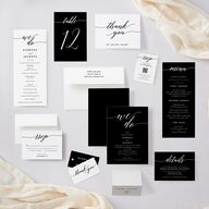 We Do Wedding Invitations Midnight Signature Blank No Standard
