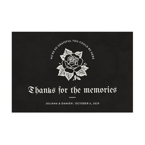 Moody Gothic Rose Thank You Postcards Midnight