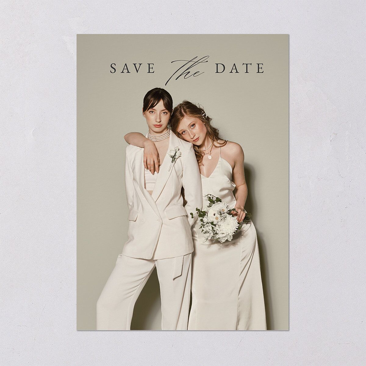 Illustrated Vines Save The Date Cards — view 2