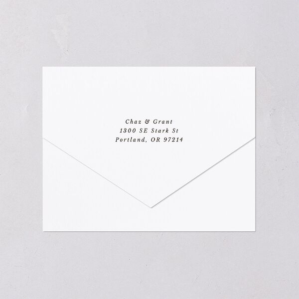 Leafy Hoops All-in-One Wedding Invitations Eucalyptus Signature Light Both Recipient and Return Addresses No