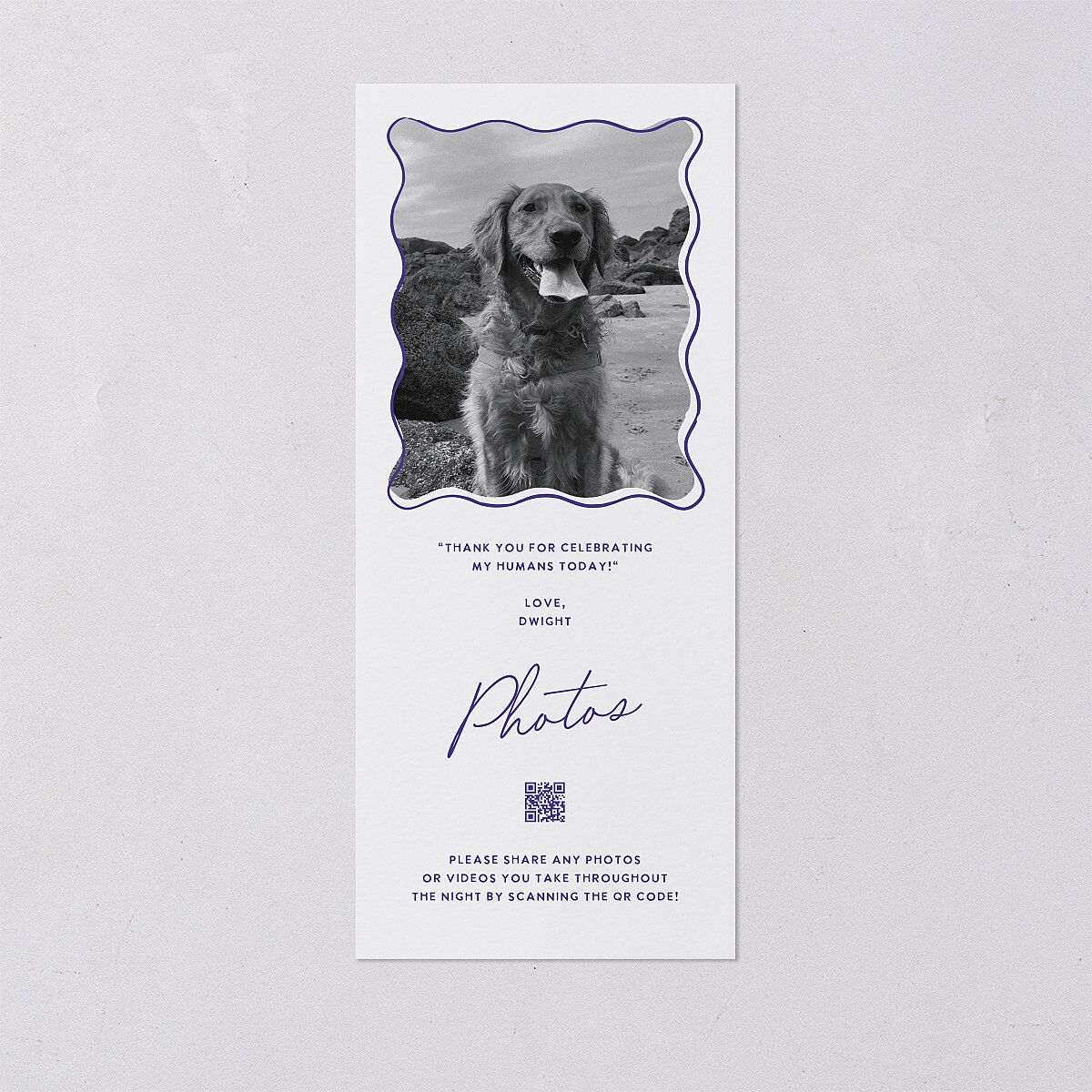 Hand Drawn Wavy Border Wedding Programs Sapphire Signature
