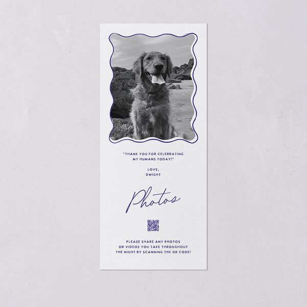 Hand Drawn Wavy Border Wedding Programs Sapphire Signature