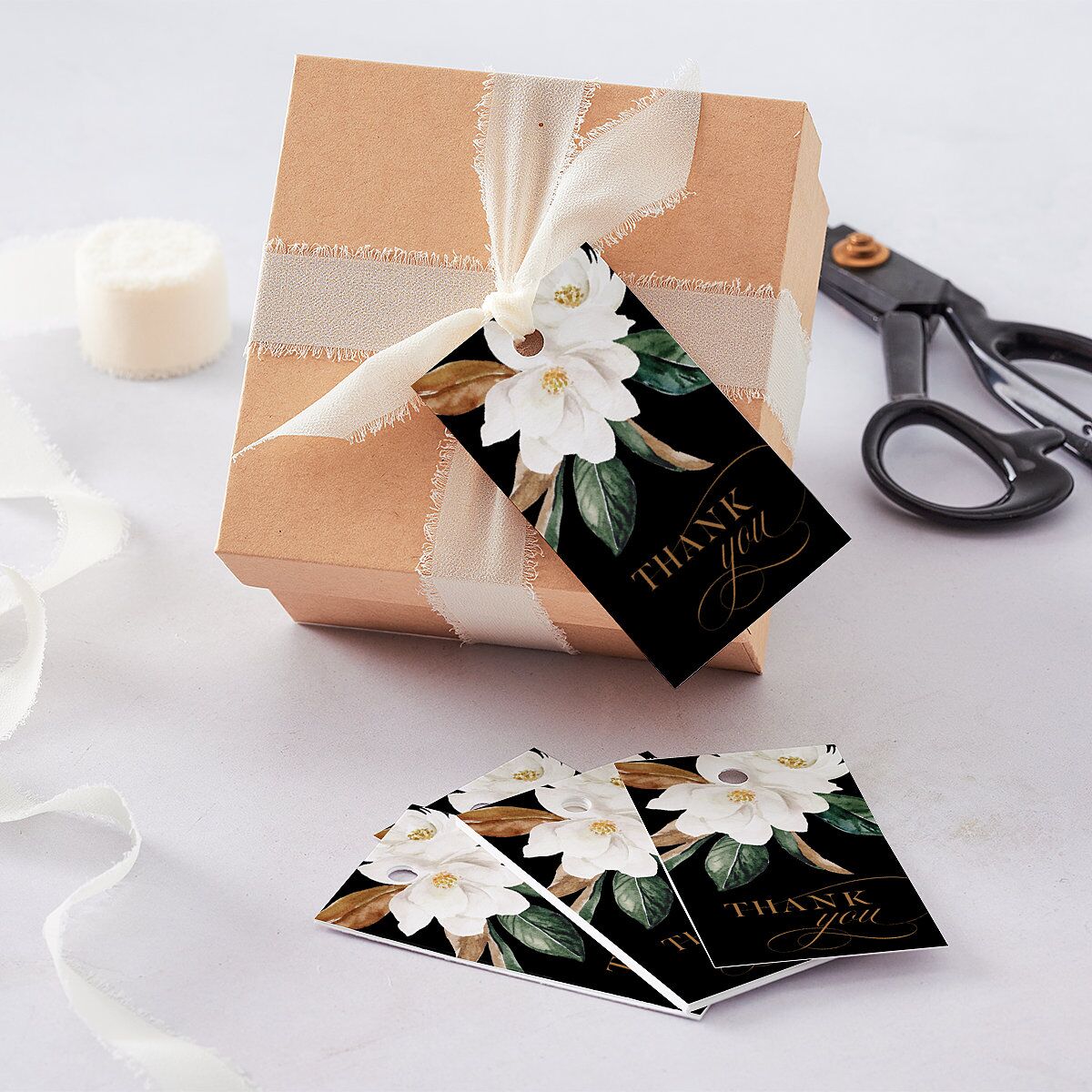 Southern Magnolia Favor Gift Tag Midnight Signature